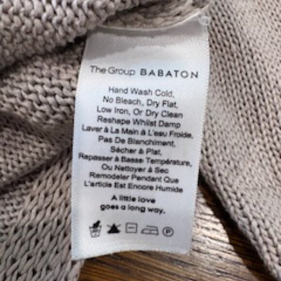 Clearout- Babaton Cotton oversized 3/4 Sleeve Knit sz S - Picture 6 of 10